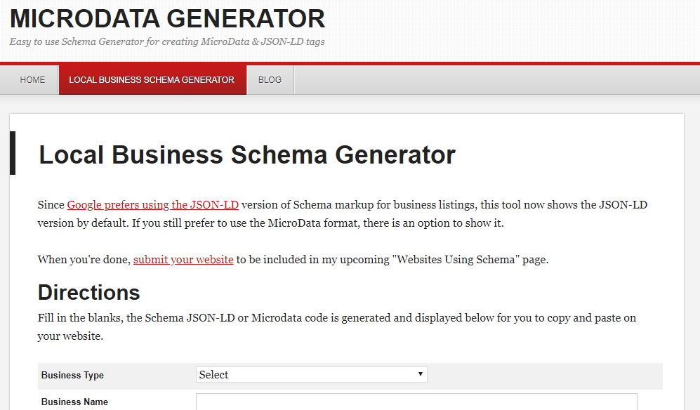 Microdata generator