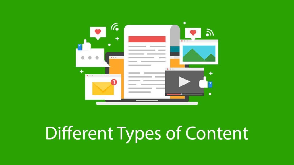different types of content