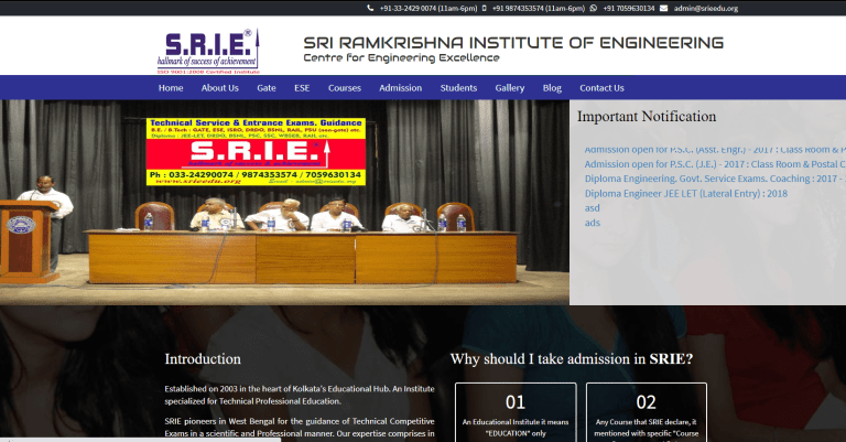 SEO Case Study: Sri Ramkrishna Institute of Engineering, Kolkata
